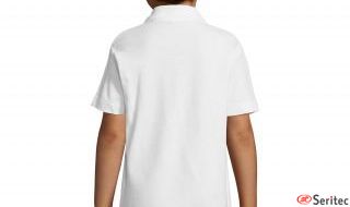Polo blanco de niño personalizable